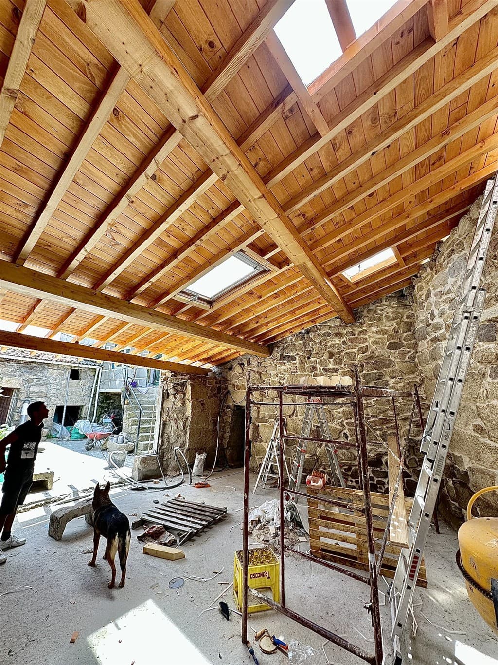 Detalle de rehabilitación de tejados de Kerat en Ourense